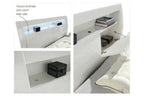 Rugby Glossy King Size Bedroom Set | Luxury Hydraulic Storage Bed with LED | Premium MDF Wood Furniture