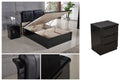 Rugby Leather King Size Bedroom Set | Luxury Upholstered Storage Bed with Wardrobe & Dressing Table | Premium MDF Wood