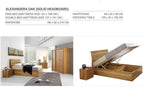 Romeo King Size Bed | Modern Glossy Wooden Bed Frame | Premium MDF Wood Bedroom Furniture