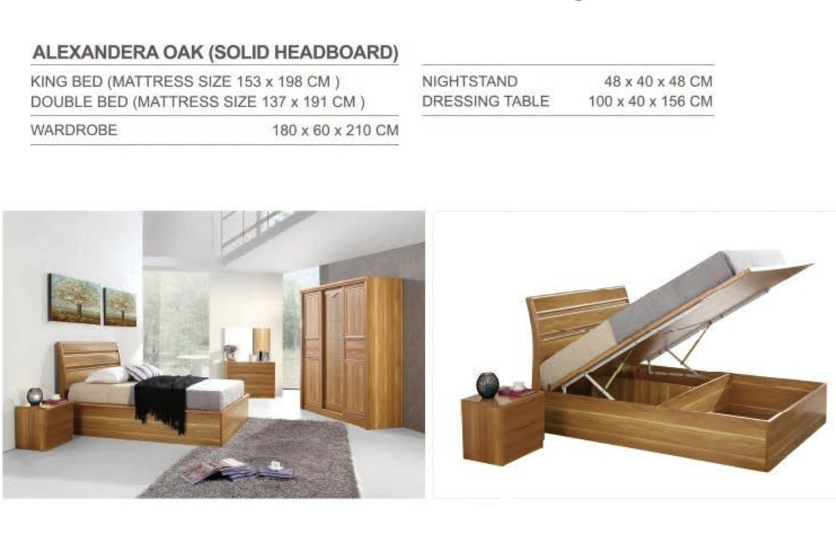 Romeo King Size Bed | Modern Glossy Wooden Bed Frame | Premium MDF Wood Bedroom Furniture