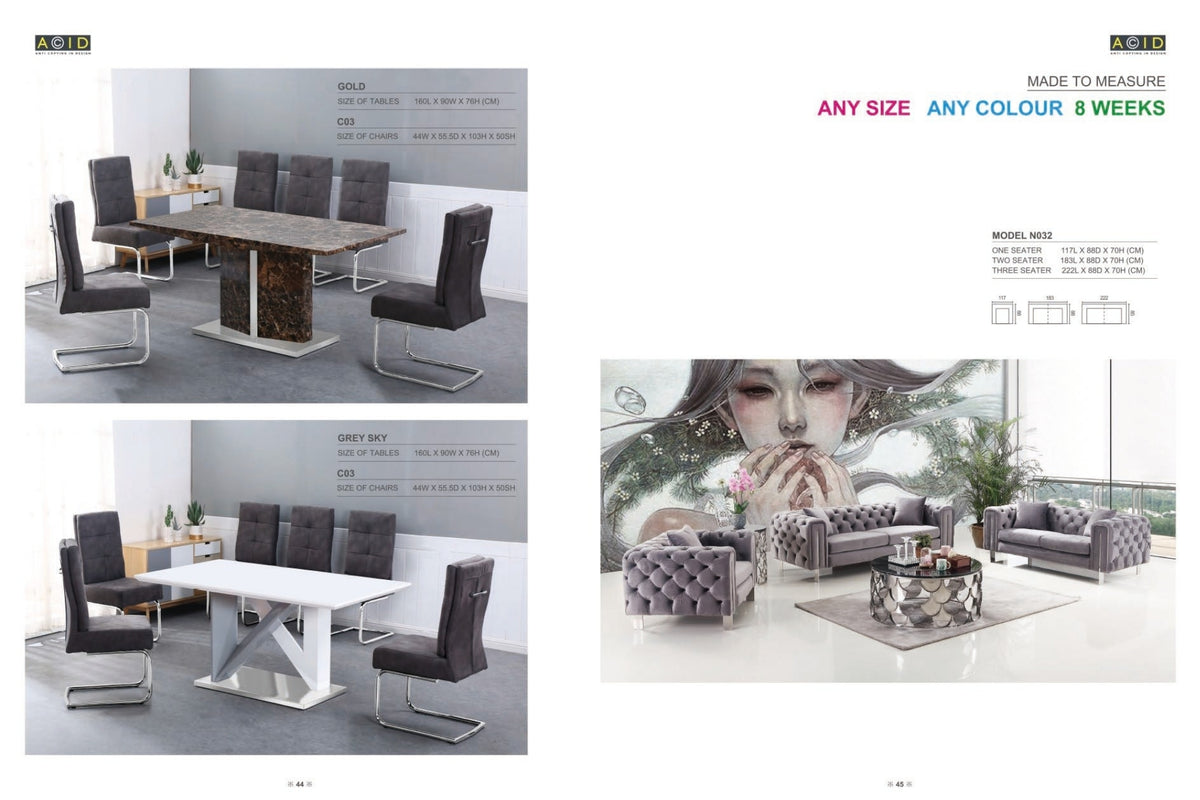 Luxury Fabric Sofa Set | 1, 2 & 3 Seater, Corner & Chaise Sofa Collection | Premium MDF Wood Frame