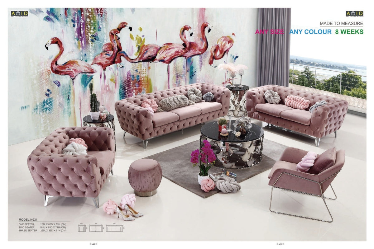 Luxury Fabric Sofa Set | 1, 2 & 3 Seater, Corner & Chaise Sofa Collection | Premium MDF Wood Frame