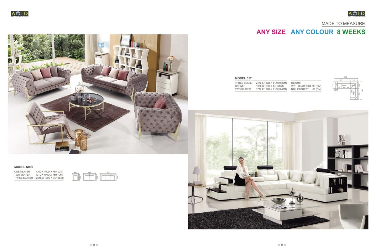 Complete 1, 2 & 3 Seater Sofa Set | Luxury Family Living Room Furniture | Premium MDF Wood