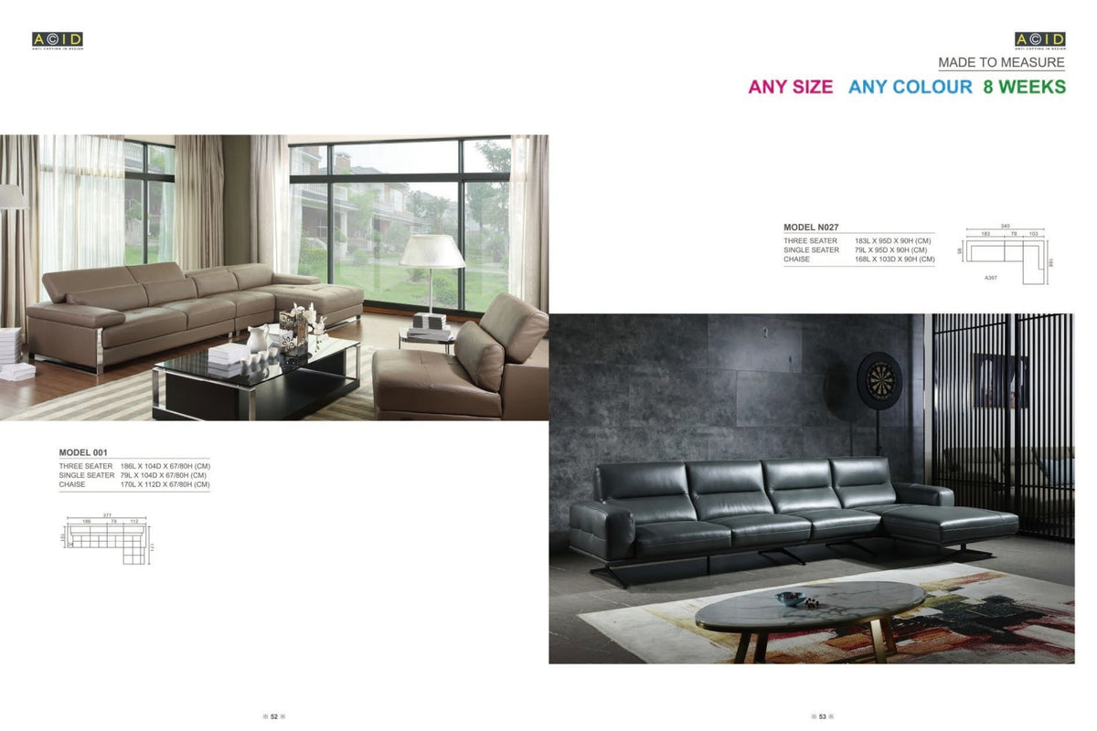 Modern 3 Seater Sofa with Single Chair & Chaise Lounge | Luxury Fabric Sofa Set