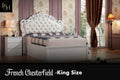 French Chesterfield King Size Bed | Luxury Upholstered Bed Frame with Premium MDF Wood Base