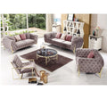 Modern 3 Seater Sofa with Single Chair & Chaise Lounge | Luxury Fabric Sofa Set