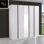 Modern MDF Wood Wardrobe Collection | 5 Door, 10 Door & L-Shaped Soft Closing Wardrobes