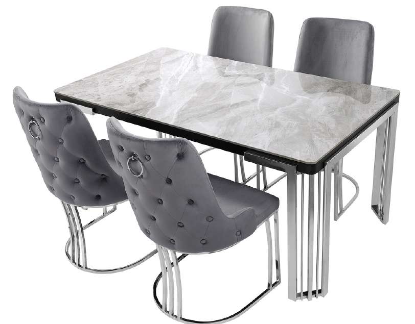 Louis Dining Table Set | Modern Luxury Dining Table & Chairs | UK Furniture