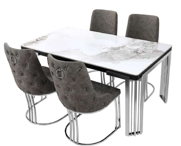Louis Dining Table Set | Modern Luxury Dining Table & Chairs | UK Furniture