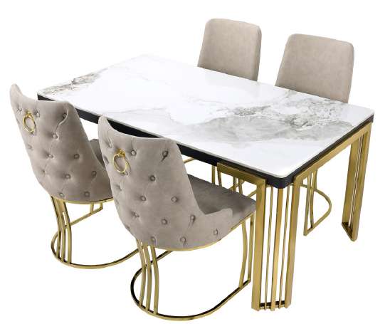Tina Dining Table Set | Modern Dining Table & Chairs | Luxury Dining Furniture UK